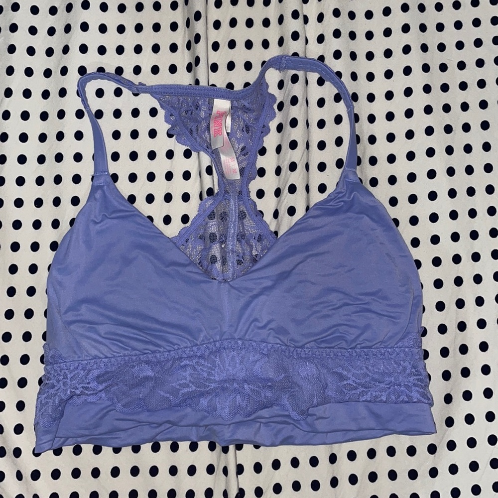 PINK Super Soft Lace Floral Unlined Bralette